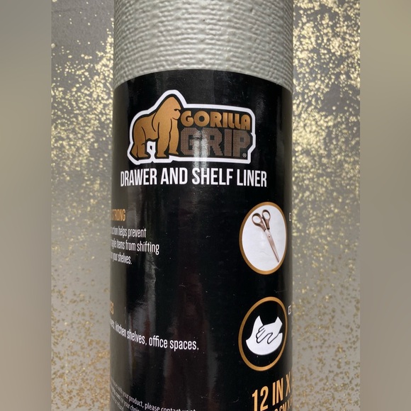 Gorilla Grip Gray Drawer and Shelf Liner Protect Cabinets Organization BNIP - Picture 2 of 5